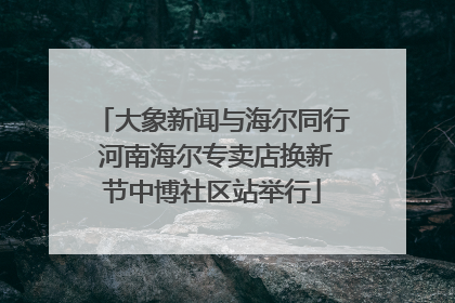 大象新闻与海尔同行 河南海尔专卖店换新节中博社区站举行