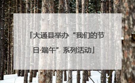 大通县举办“我们的节日·端午”系列活动