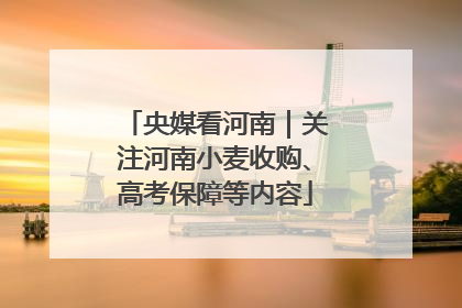 央媒看河南｜关注河南小麦收购、高考保障等内容