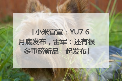 小米官宣：YU7 6月底发布，雷军：还有很多重磅新品一起发布