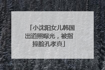 小沈阳女儿韩国出道照曝光，被指撞脸孔孝真