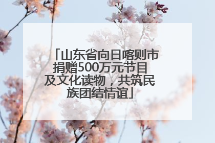 山东省向日喀则市捐赠500万元节目及文化读物，共筑民族团结情谊