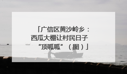 广信区黄沙岭乡：西瓜大棚让村民日子“顶呱呱”（图）