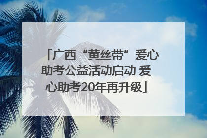 广西“黄丝带”爱心助考公益活动启动 爱心助考20年再升级