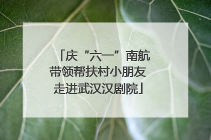 庆“六一”南航带领帮扶村小朋友走进武汉汉剧院