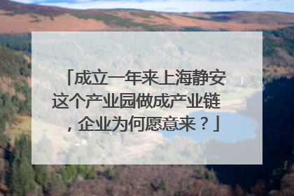 成立一年来上海静安这个产业园做成产业链，企业为何愿意来？