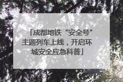成都地铁“安全号”主题列车上线，开启环城安全应急科普