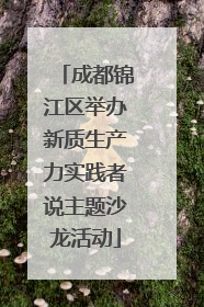 成都锦江区举办新质生产力实践者说主题沙龙活动