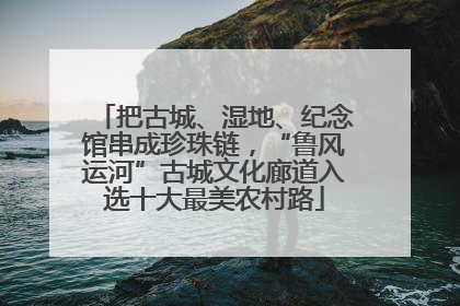 把古城、湿地、纪念馆串成珍珠链，“鲁风运河”古城文化廊道入选十大最美农村路