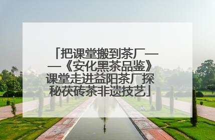 把课堂搬到茶厂——《安化黑茶品鉴》课堂走进益阳茶厂探秘茯砖茶非遗技艺
