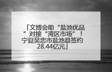 文博会助“盐池优品”对接“湾区市场”！宁夏吴忠市盐池县签约28.44亿元