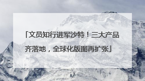 文员知行进军沙特！三大产品齐落地，全球化版图再扩张