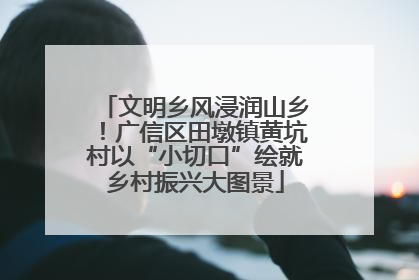 文明乡风浸润山乡！广信区田墩镇黄坑村以“小切口”绘就乡村振兴大图景