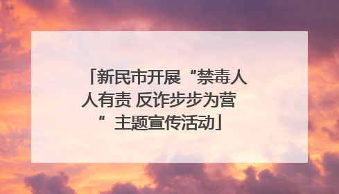 新民市开展“禁毒人人有责 反诈步步为营”主题宣传活动