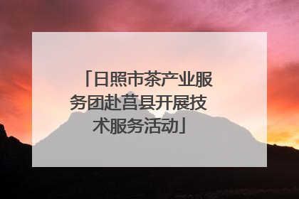 日照市茶产业服务团赴莒县开展技术服务活动