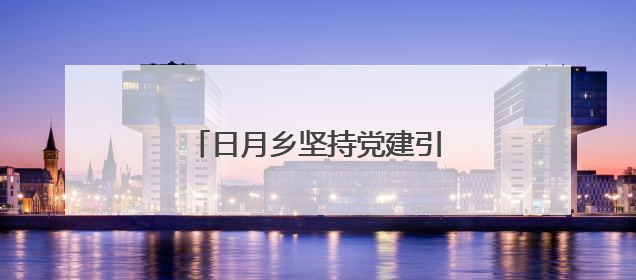 日月乡坚持党建引领推动基层治理