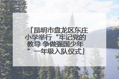 昆明市盘龙区东庄小学举行“牢记党的教导 争做强国少年”一年级入队仪式
