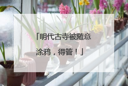 明代古寺被随意涂鸦，得管！