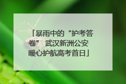 暴雨中的“护考答卷” 武汉新洲公安暖心护航高考首日