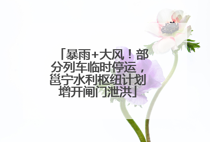 暴雨+大风！部分列车临时停运，邕宁水利枢纽计划增开闸门泄洪