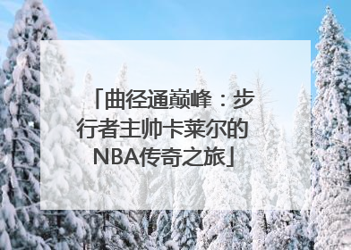 曲径通巅峰：步行者主帅卡莱尔的NBA传奇之旅