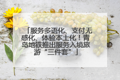 服务多语化、支付无感化、体验本土化！青岛地铁推出服务入境旅游“三件套”