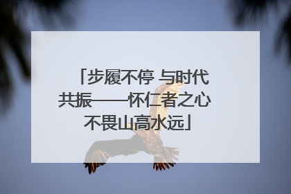 步履不停 与时代共振——怀仁者之心 不畏山高水远