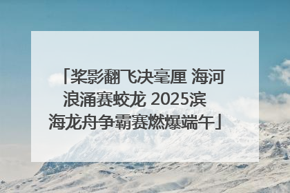 桨影翻飞决毫厘 海河浪涌赛蛟龙 2025滨海龙舟争霸赛燃爆端午