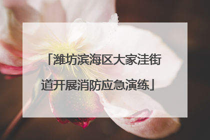 潍坊滨海区大家洼街道开展消防应急演练