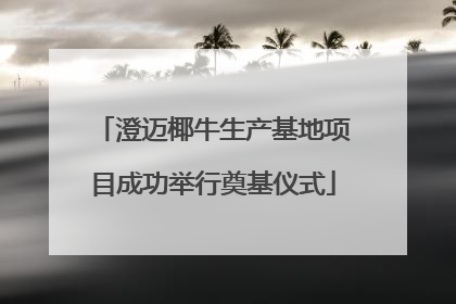 澄迈椰牛生产基地项目成功举行奠基仪式