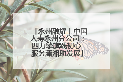 永州融耀丨中国人寿永州分公司：四力擎旗践初心 服务潇湘助发展