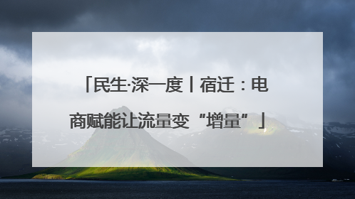 民生·深一度丨宿迁：电商赋能让流量变“增量”