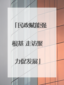 民政赋能强根基 走访聚力促发展