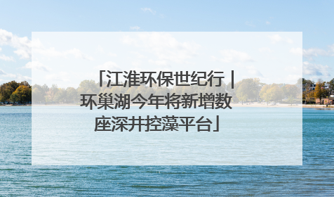 江淮环保世纪行｜环巢湖今年将新增数座深井控藻平台