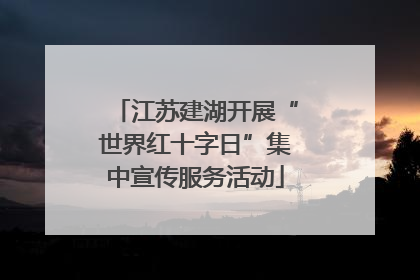江苏建湖开展“世界红十字日”集中宣传服务活动
