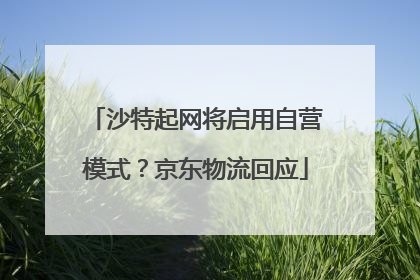 沙特起网将启用自营模式？京东物流回应