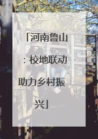 河南鲁山：校地联动助力乡村振兴