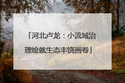 河北卢龙：小流域治理绘就生态丰饶画卷