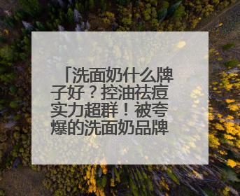 洗面奶什么牌子好？控油祛痘实力超群！被夸爆的洗面奶品牌合集！