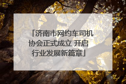 济南市网约车司机协会正式成立 开启行业发展新篇章