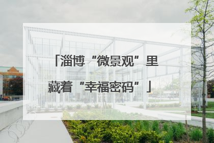 淄博“微景观”里藏着“幸福密码”