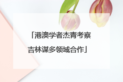 港澳学者杰青考察吉林谋多领域合作