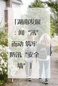 湖南发展：闻“汛”而动 筑牢防汛“安全墙”