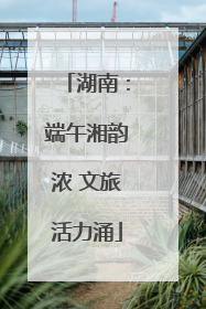 湖南：端午湘韵浓 文旅活力涌