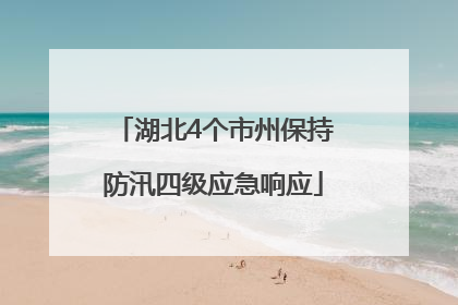 湖北4个市州保持防汛四级应急响应