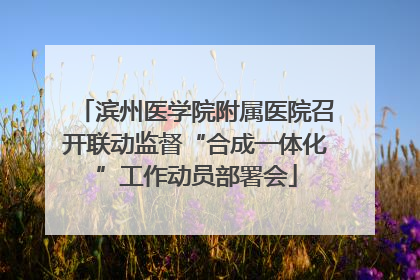 滨州医学院附属医院召开联动监督“合成一体化”工作动员部署会