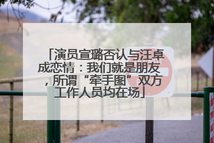 演员宣璐否认与汪卓成恋情：我们就是朋友，所谓“牵手图”双方工作人员均在场
