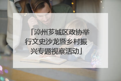 漳州芗城区政协举行文史沙龙暨乡村振兴专题视察活动