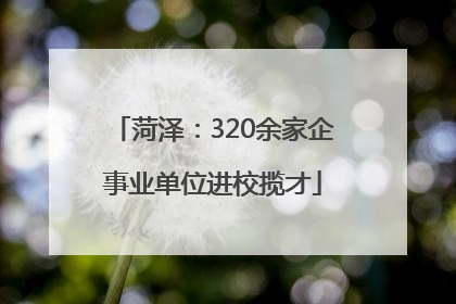 菏泽：320余家企事业单位进校揽才
