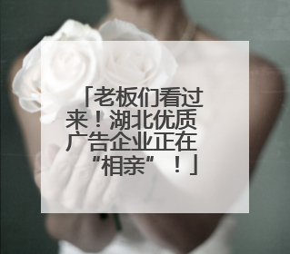 老板们看过来！湖北优质广告企业正在“相亲”！